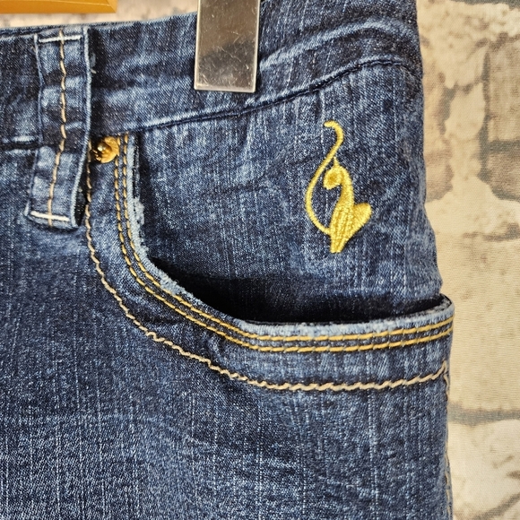 Vintage Y2K Baby Phat Jeans Baby Bootcut Mid Rise Medium Wash Fade Size 13 - Picture 6 of 15